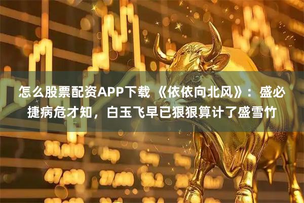 怎么股票配资APP下载 《依依向北风》：盛必捷病危才知，白玉飞早已狠狠算计了盛雪竹