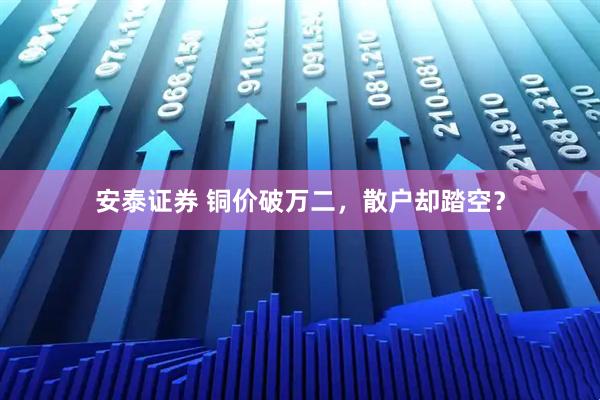 安泰证券 铜价破万二，散户却踏空？